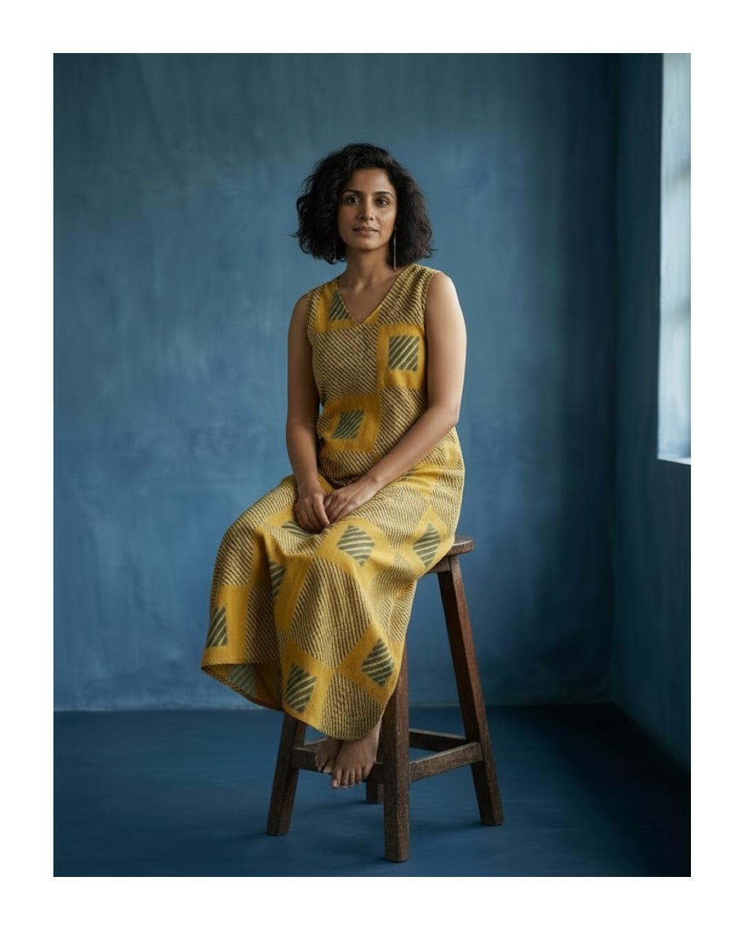 Vara A-line Dress (Haldi hue)