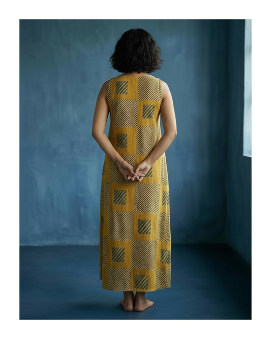 Vara A-line Dress (Haldi hue)